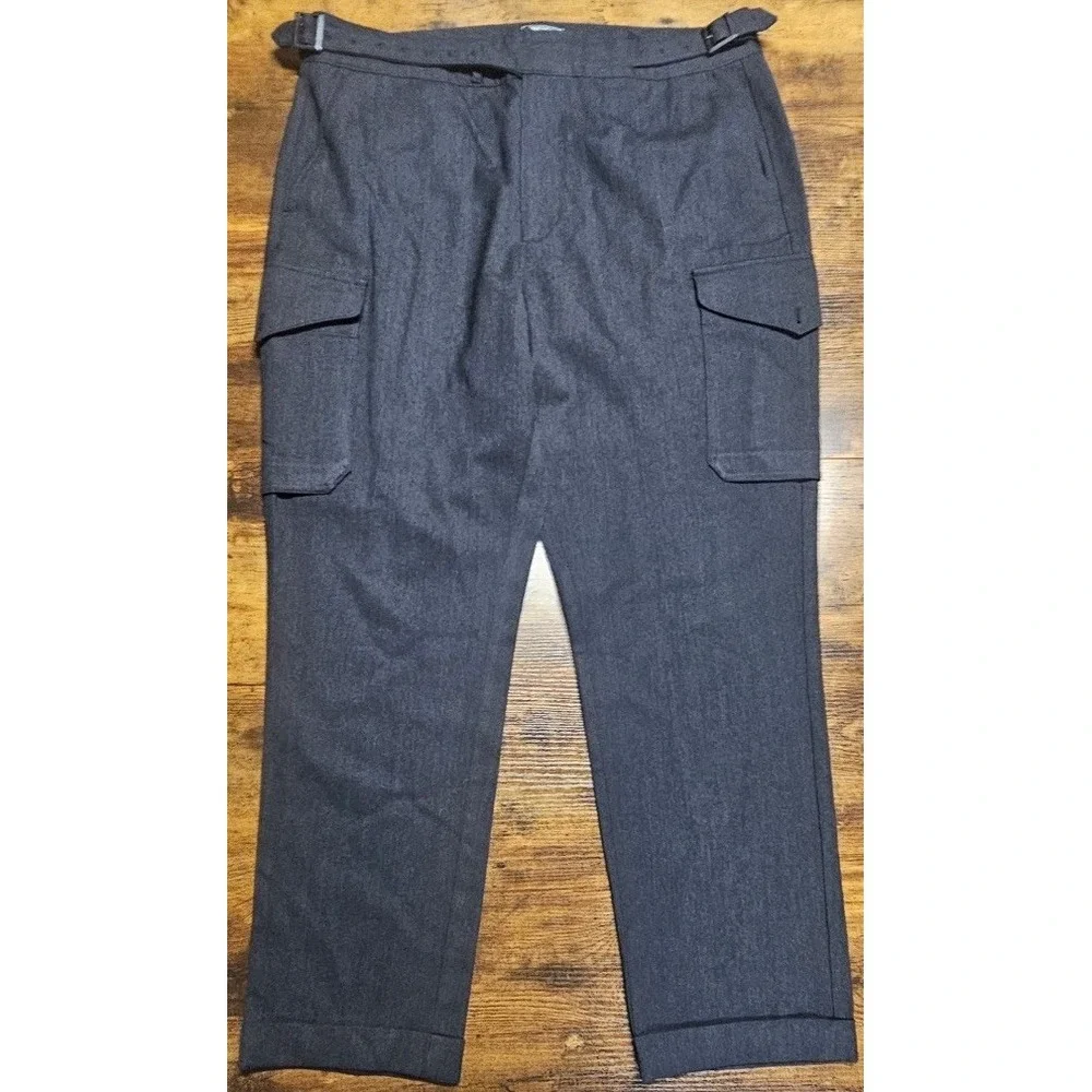 Todd Snyder Men's Private White Gurkha Trouser Black Pants Size 38x30